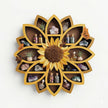 Sunflower Gifts for Women, Sunflower Decor Wooden Wall Floating Shelves with Lifelike Flower & Bee Accents, Trinket Crystal Display Shelf Boho Decor for Home Bedroom Living Room, Birthday Gift for Her