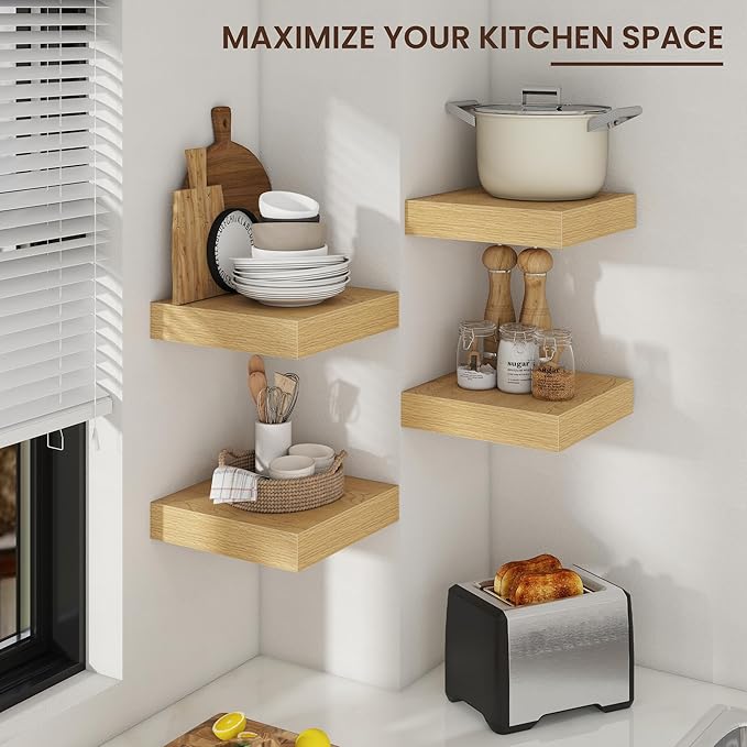 Square Floating Shelves for Wall, 12