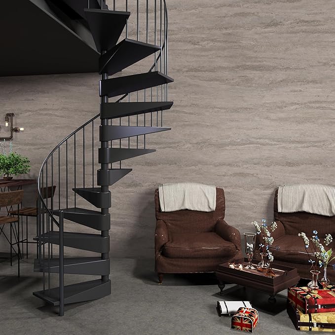48x354inch Extra Wide Concrete Wallpaper Peel and Stick Light Gray Marble Granite Contact Paper Modern Industrial Style Wall Paper Greyish White Matte Thick Waterproof Self-Adhesive Vinyl Wall Sticker