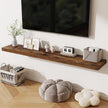 Fun Memories 72 Inch Fireplace Mantel Shelf, 12 Inch Deep Shelves for Display & Wall Storage, Rustic Wood Wall Shelf, Extra Long Floating Shelves for Living Room Laundry Room, Rustic Brown, Set of 1