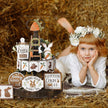 Amyhill 14 Pcs Easter Tiered Tray Decor Set Farmhouse Bunny Carrot Wooden Signs Rustic Spring Tiered Tray Decor Easter Table Decorations for Home Kitchen Coffee Bar Shelf
