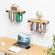 2 Set of Floating Bookshelf, Pine Wood Invisible Bookshelf, Hanging Bookshelves for Wall, Unique Space Saving Wall Bookcase (16.5L×8.7W×1.5H)