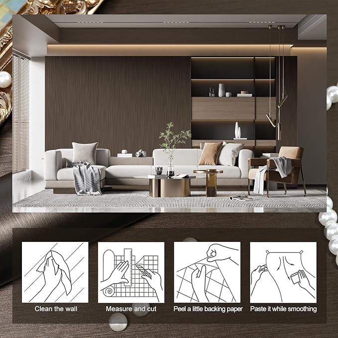 Dark Brown Peel and Stick Wallpaper 15.7