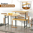 3-Tier Bamboo Corner Countertop Organizer with Extended Top Tier – Kitchen Counter Shelf for Small Spaces, Coffee Bar Organizer, Spice Rack, Bathroom Counter Storage, Space Saver