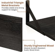 Axeman 55 Inch Floating Shelves | 8 Inch Deep Black Wall Shelves Set of 2 | 55