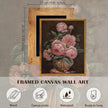 SHENIFY Vintage Flower Framed Canvas Wall Art Peony Classic Painting Modern Kitchen Bathroom Office Decor - 8x10in Natural Framed