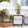 Modern Farmhouse Decor, Home Decor For Living Room, Boho Chic Aesthetic Shelf Decorations, Christian Dear God Sign, Farm House Entryway Tv Stand Fireplace Coffee Table Decoration (04)