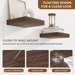 fuqing Floating Shelves for Wall, Wall Mounted Wood Floating Shelf with Invisible Brackets for Living Room, Bathroom, Bedroom, Kitchen Storage and Decor, 6.5 Inch Set of 3, Walnut