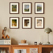 upsimples 8x10 Picture Frame Set of 5, Display Pictures 5x7 with Mat or 8 x 10 Without, Wall Gallery Photo Frames, Brown