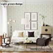 Wudnaye Vintage Floral Peel and Stick Wallpaper Beige Floral Contact Paper 17.7in × 196.8in Tulip Self Adhesive Wallpaper Boho Flowers Removable Waterproof Wall Paper for Bathroom Bedroom Decorative
