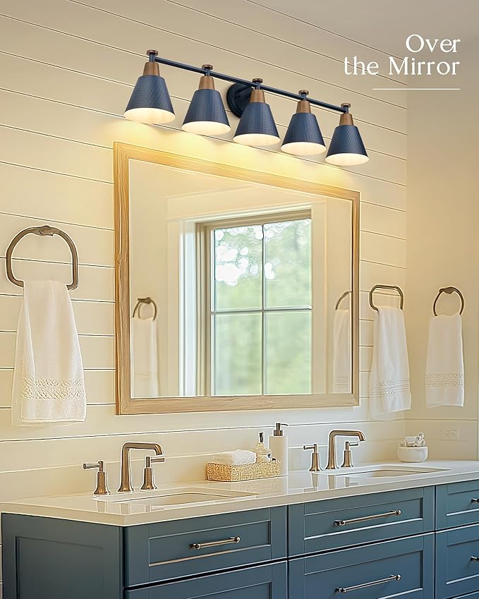 FEMILA 5 Light Bathroom Vanity Light, 37.4