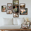 LUCKYLIFE Picture Frame Set 10-Pack, Gallery Wall Frame Collage with 8x10 5x7 4x6 Frames in Yellow Brown Finishes
