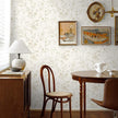 Ismoon Floral Peel and Stick Wallpaper Vintage Beige Stick on Wall Paper French Textured Contact Paper for Cabinet Removable Self Adhesive Wallpaper Vinyl Roll Shelf Decro, 17.3x393in