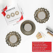BONNYCO Wall Mirrors Pack of 3, Round Gold Mirrors for Home Decor Bedroom and Living Room. Espejos Decorativos de Pared Sala Dormitorio, Circle Wall Decor Minimalist Vintage Chic. Gifts for Women Mums