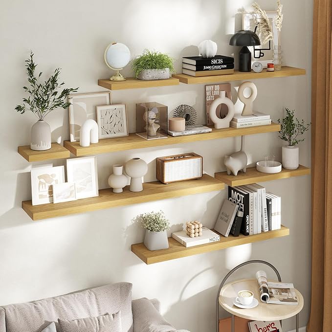 30 Inch Floating Shelves for Wall Set of 2, 8