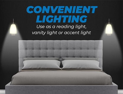 Westek LED Battery Operated Wall Sconce, 2 Pack - 4 Hour Auto Shut-Off Wireless Wall Sconce, 100 Lumens - Easy Install Battery Powered Sconce Light - Plastic with Bronze Finish