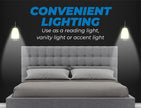 Westek LED Battery Operated Wall Sconce, 2 Pack - 4 Hour Auto Shut-Off Wireless Wall Sconce, 100 Lumens - Easy Install Battery Powered Sconce Light - Plastic with Bronze Finish