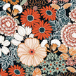Floral Wallpaper Peel and Stick Boho Wall Paper Removable Waterproof Orange/Green/Red Contact Paper for Bedroom, Bathroom, Home Wall 17.3