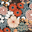 Floral Wallpaper Peel and Stick Boho Wall Paper Removable Waterproof Orange/Green/Red Contact Paper for Bedroom, Bathroom, Home Wall 17.3