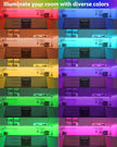 ASOKO 200 Lumens RGB Under Cabinet Lights - 3 Pack, 12-inch Linkable LED Strip Lights with Music Sync, APP & Remote Control for Ambient Room Decor