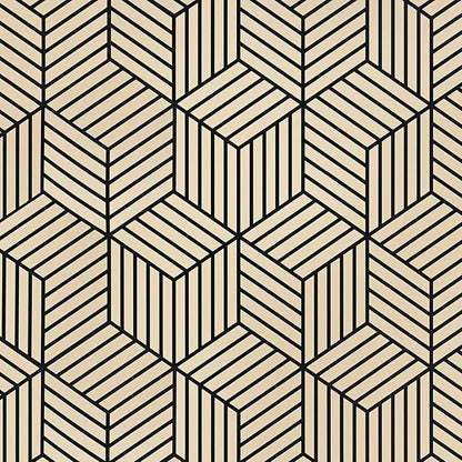 WENMER 17.71 Inch x 197 Inch Geometric Hexagon Wallpaper Contact Paper Peel and Stick Brown and Black Hexagon Removable Self Adhesive Wallpaper Vinyl Film Shelf Paper & Drawer Liner Roll for Home Use