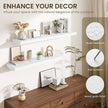 Fun Memories Wood Floating Shelves 16 Inch, 10 Inch Deep Shelves Wall Mount, Wall Shelves with Invisible Bracket, 16