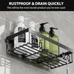 Moforoco Large Shower Caddy Shelf Organizer Rack, Self Adhesive Black Bathroom Shelves Basket, Home Farmhouse Wall Inside Organization and Storage Decor Rv Accessories