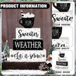 Marsui 4 Pcs Winter Wooden Tabletop Decor Rustic Hot Cocoa Block Sign Gift Farmhouse Christmas Tiered Tray Centerpiece Winter Decor for Home Office Desk Shelf Mantel