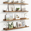 Floating Picture Ledge Shelves Set of 4, 36 Inch Shelves with Lip - Large Nursery Book Shelf for Toys Storage, Kids Bookshelf - Wall Mounted Living Room Bedroom Decor Frames
