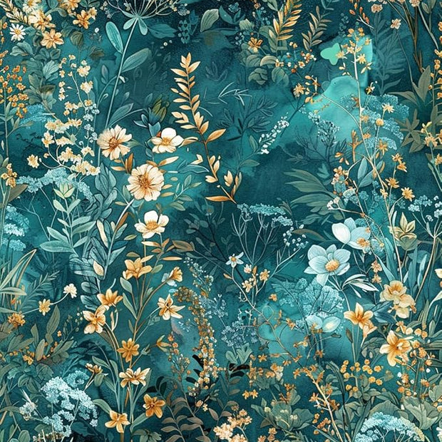 Floral Peel and Stick Wallpaper Green Flower Contact Paper 16.9inch x 393.7inch Botanical Self Adhesive Wallpaper for Bedroom Bathroom Vintage Decorative Cabinet Removable Paper Vinyl Roll