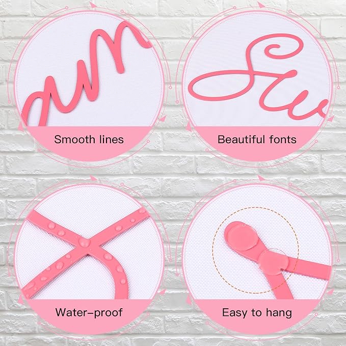 Zzbakress Sweet Dreams Wall Decor Metal Wall Art Large Modern Living Room Farmhouse Sign for Bedroom Black Metal Wall Art for Office and Home Wall Decor (Pink, Farmhouse)