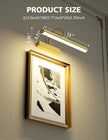 VOLISUN Picture Lights for Wall, 13 inch Rechargable Picture Light Battery Operated, 3 Color Temperatures Cordless Picture Light with Remote, Art Light for Paintings, Gallery, Portrait, 1 Pack (Gold)