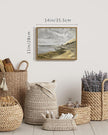 SHENIFY Coastal Framed Canvas Wall Art Vintage Landscape Seascape Classic Bathroom Kitchen Office Decor - 11x14in Natural Framed