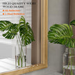 WallBeyond Wood Frame Wall Mirror Decor for Entryway, Living Room or Bedroom Home Decor - Light Woodgrain 16