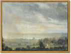 InSimSea Framed Canvas Wall Art Vintage Decor, Room Decor Classical Oil Painting Canvas Prints View from the Elbe Valley with high cloudy sky Vintage Wall Art Home Room Decor, 12
