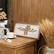 NIKKY HOME Farmhouse Coffee Signs For Bar, Vintage Wood Coffee Station Decorations For Home Counter And Kitchen, Rustic Wood Framed Hanging Wall Plaque 16x7 Inch