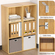 3 Cube Storage Organizer,Cube Shelf，3 Tier Cube Low Bookcase Freestanding Storage Display Organizer, Three-Cubes Open Shelf Bookshelf for Home Office (Oak, 3-Cube)