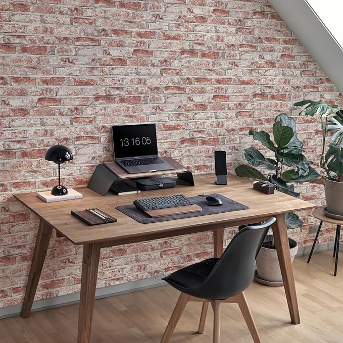 Sevalo Red Brick Wallpaper Peel and Stick Contact Paper for Walls 3D Faux Brick Contact Paper Self-Adhesive Removable Wallpaper for Bedroom Kitchen Backsplash Dorm Room Fireplace Accent 17.3inW 197inL