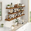 Fun Memories 32Inch Floating Shelves, 9.3Inch Deep Rustic Wall Shelves - Extra Deeper & Thicker Wall Mounted Storage Shelf for Kitchen, Farmhouse - 32