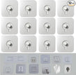 12 PCS Wall Mounted Replacement Sticky Pads for Kitchen Bathroom Shower Caddy Organizer Rack Holder Nail Free Adhesive Hooks (No Trace Nails)