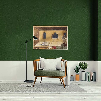 Abyssaly 23.6" X 196.8" Dark Green Peel and Stick Wallpaper Removable Silk Texture Contact Paper Self Adhesive Vintage Embossed Stick on Wallpaper Home Decorativon for Wall Shelf Liner Paper