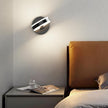 LED Wall Sconces with ON/Off Switch, Matte Black Rotatable Hardwired Wall Light Fixtures, Built in USB Charging Port, Modern Wall Decor for Bed Lighting.