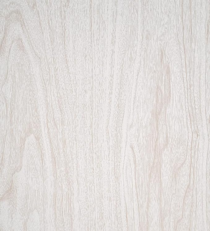 White Wood Contact Paper for Cabinets and Drawers Wood Grain Peel and Stick Wallpaper for Furniture Table Shelf Liner Self-Adhesive Wallpaper Vinyl Waterproof Easy to Install/Clean 18inW 393inL