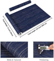 CRE8TIVE Dark Blue Grasscloth Wallpaper Peel and Stick Fabric Woven Textured Wallpaper Faux Grasscloth Contact Paper for Walls Prepasted Renter Friendly Blue Wall Paper for Bathroom Bedroom 12