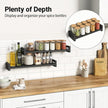 Vailando Floating Shelves for Wall, Set of 3 Solid Wood Wall Mounted Shelves, 23.6