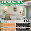Wireless Sconces Set of 2,Battery Wall Sconce Including 10000mAh Large Capacity Dimmable Magnetic Battery Operated Light Bulbs, Easy to Installed in Any Area Without Hiring Electrician