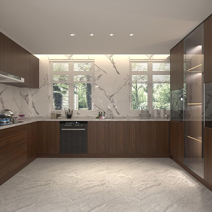 BOMENG Large Walnut Wood Contact Paper Matte 48