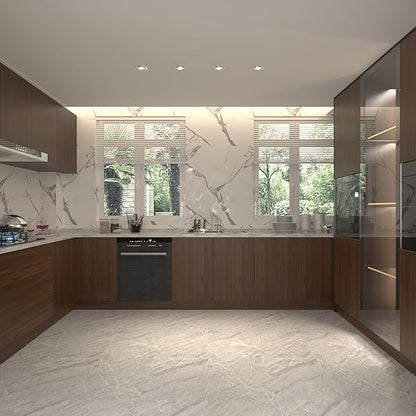 BOMENG Large Walnut Wood Contact Paper Matte 48"x591" Dark Brown Wood Wallpaper Peel and Stick Waterproof Removable Faux Wood Vinyl Wrap Vintage Countertop Paper for Drawer Liner Cabinets Walls Desk