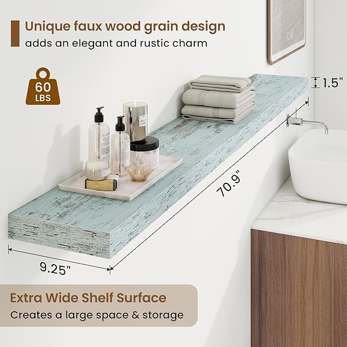 72in Floating Shelves for Wall, 72
