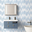 WENMER Blue Striped Wallpaper, Geometric Peel and Stick Wallpaper, 17.7''×118'' Blue and White Contact Paper, Self Adhesive Removable Wall Paper for Bathroom Cabinets Kitchen